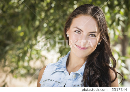 Attractive Mixed Race Girl Portrait Attractive Mixed Race Girl Portrait 5517844