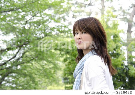 A woman enjoying forest bathing 5519488