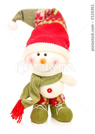 Christmas snowman isolated on a white 5520361