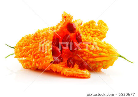 Indian Pomegranate (Mamardica) Isolated on White 5520677