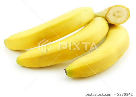 Bunch of Ripe Sliced Banana Isolated 5520841