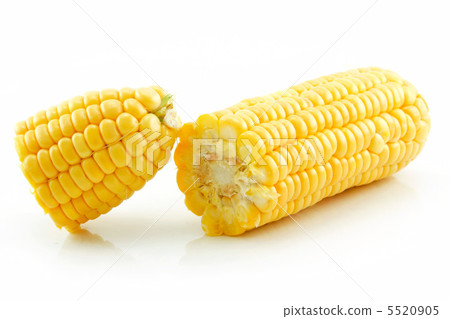 Ripe Broken Corn Isolated on White 5520905
