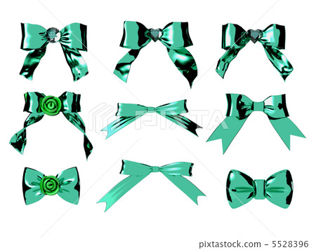 3D graphic metal ribbon emerald 5528396