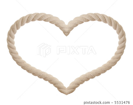 rope in the shape of heart isolated rope in the shape of heart isolated 5531476