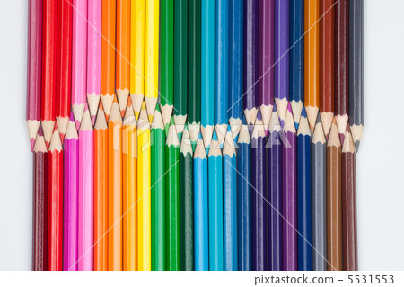 set of color pencils on white 5531553