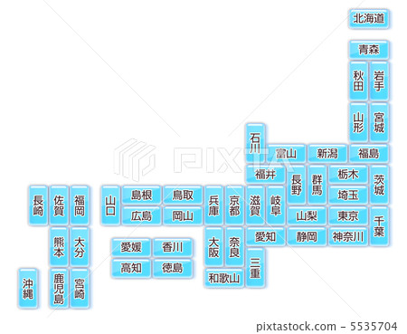 Japan map R-3 5535704