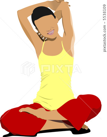 Yoga pose - vector poster Yoga pose - vector poster 5538109