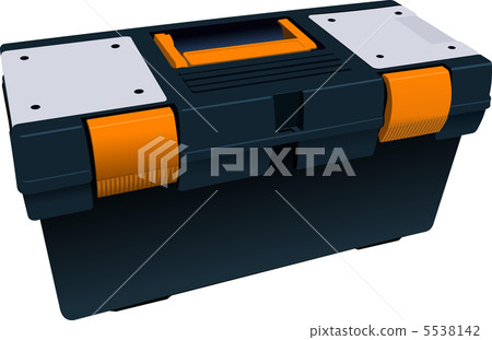 Plastic box full for tools. Vector illustration 5538142
