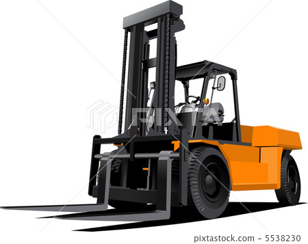Lift truck. Forklift. Vector illustration Lift truck. Forklift. Vector illustration 5538230