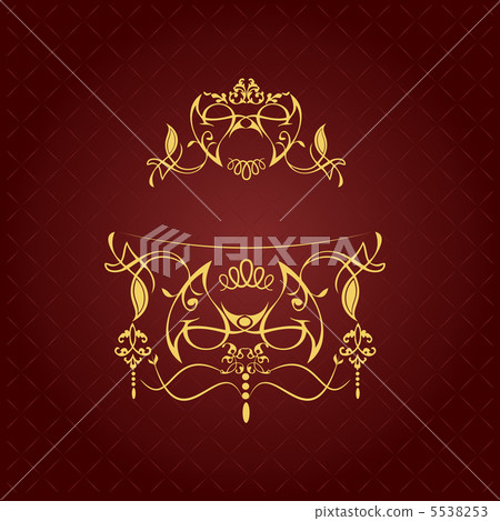 Invitation vintage card. Wedding or Valentine`s Day. Vector illu 5538253