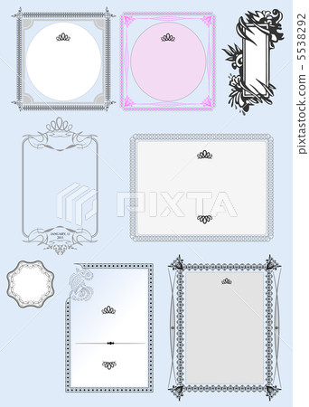 Set of ornate vector frames and ornaments with sample text. Perf Set of ornate vector frames and ornaments with sample text. Perf 5538292