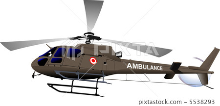 Air force. Ambulance helicopter. Vector illustration 5538293