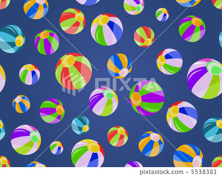 seamless pattern with colorful beach balls 5538381