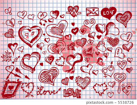 hearts and valentine symbols 5538726