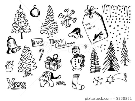 hand drawn christmas icons hand drawn christmas icons 5538851