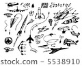 hand drawn flying vehicles icons 5538910