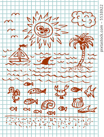hand drawn summer collection hand drawn summer collection 5538922