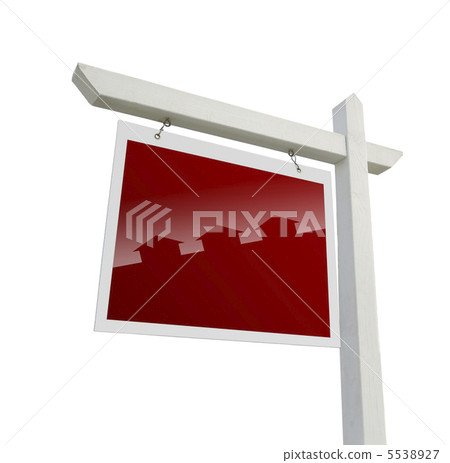 Real Estate Sign with House Silhouette with Clipping Path Real Estate Sign with House Silhouette with Clipping Path 5538927