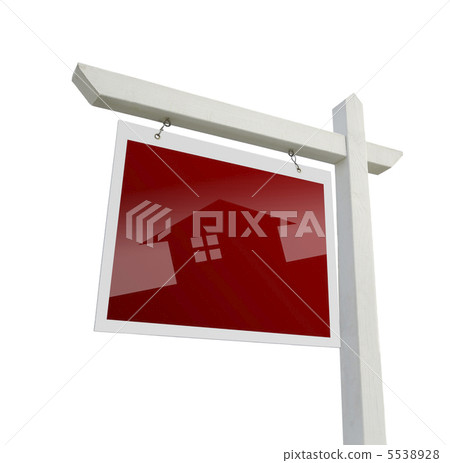 Real Estate Sign with House Silhouette with Clipping Path Real Estate Sign with House Silhouette with Clipping Path 5538928