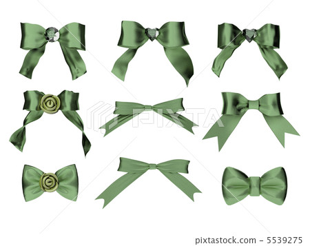 3D graphic silk ribbon antique green 3D graphic silk ribbon antique green 5539275