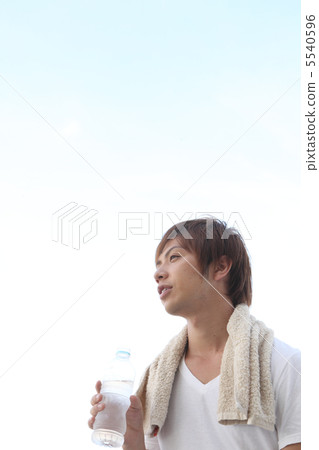 Men drinking water Men drinking water 5540596