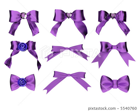 3D graphic silk ribbon purple 5540760