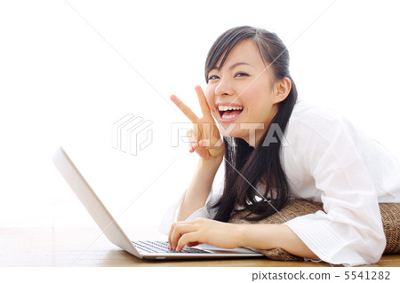 Girls using laptops Girls using laptops 5541282