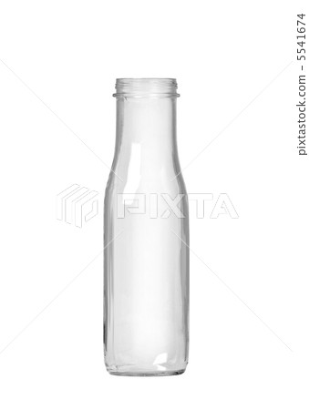 Empty milk glass bottle isolated on white 5541674