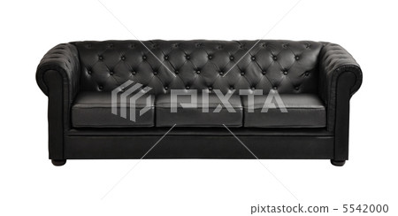 Black sofa isolated on white background 5542000