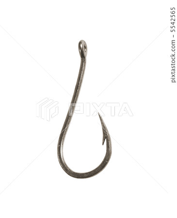 Single fish hook isolated on white Single fish hook isolated on white 5542565
