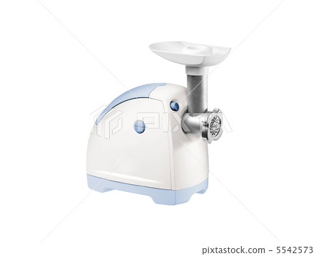 Force-meat and meat grinder. Isolated over white 5542573