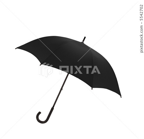 Black vintage umbrella isolated on white Black vintage umbrella isolated on white 5542702
