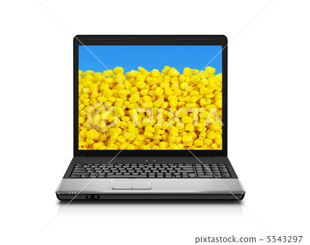 laptop computer with corn 5543297