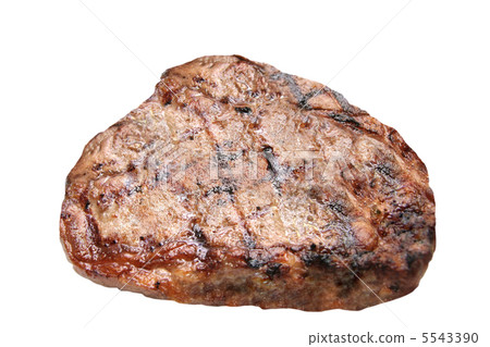 sizzling hot fresh grilled boneless rib eye steak isolated on white sizzling hot fresh grilled boneless rib eye steak isolated on white 5543390
