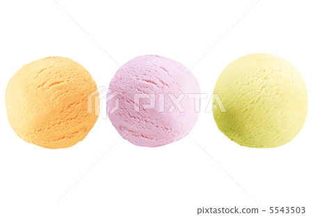 Ice cream dessert on white background Ice cream dessert on white background 5543503
