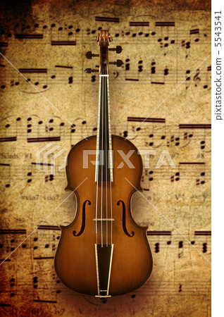 violin on note background violin on note background 5543541