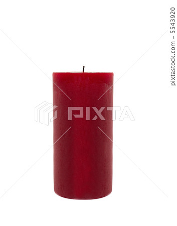 red candle isolated in front of white background 5543920