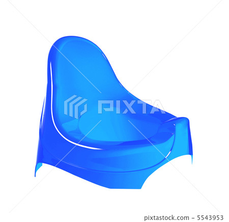Blue potty for baby on white Blue potty for baby on white 5543953