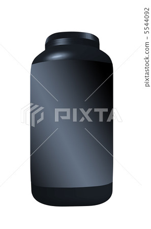 Black Cream container isolated over the white background Black Cream container isolated over the white background 5544092