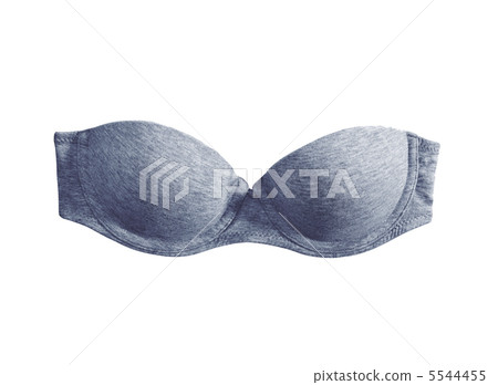 Blue lacy feminine bra on white background Blue lacy feminine bra on white background 5544455