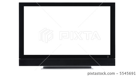 LCD screen TV with white background and place for your image 5545691