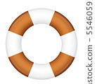 A life buoy for safety at sea - isolated over white background 5546059