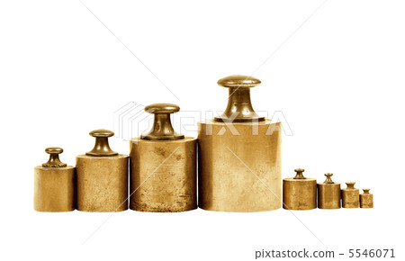 set of precision weights for a balance scale 5546071