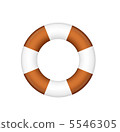 Life buoy isolated over a white 5546305
