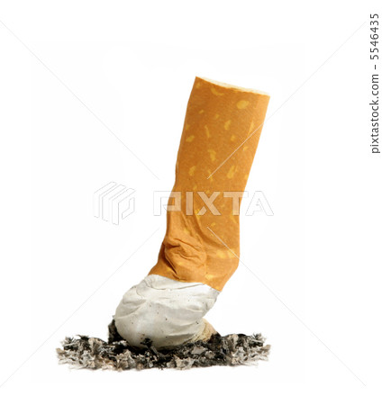 cigarette butt with ash isolated 5546435