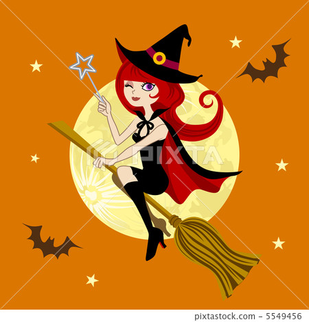 Halloween / Witch / Full Moon - Stock Illustration [5549456] - PIXTA