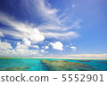 美麗的海珊瑚礁在沖繩島 5552901