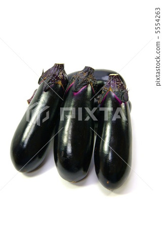 茄子整齊排列5樁水滴無垂直位置 5554263