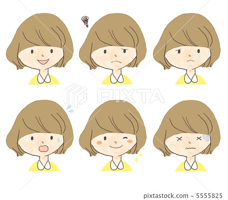 Female facial expression Female facial expression 5555825