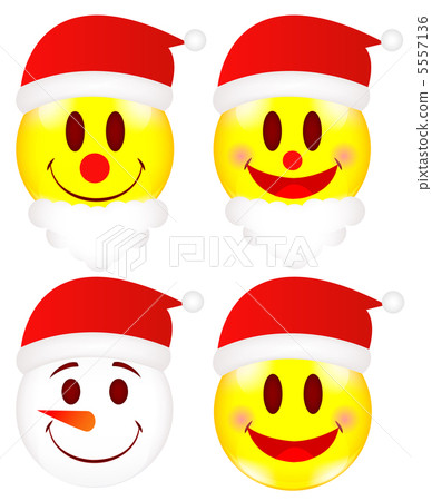 Smile Smile Smile Nico Nico Christmas Santa - Stock Illustration